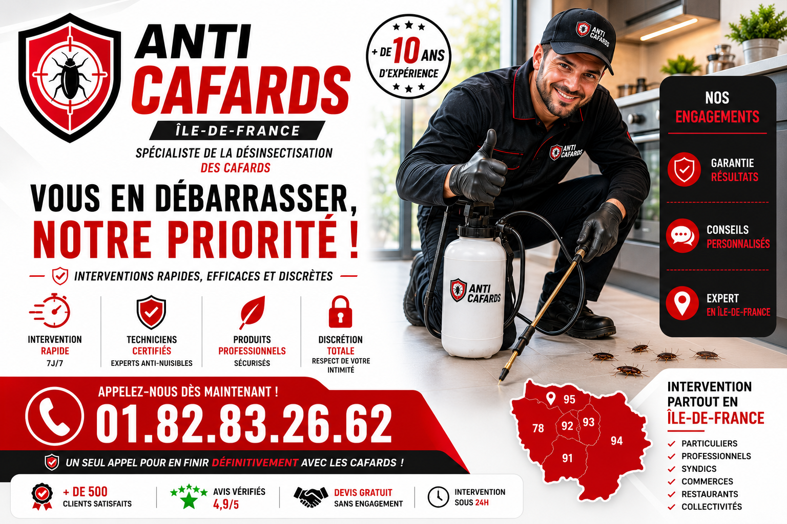 Cafards Neuilly sur Seine